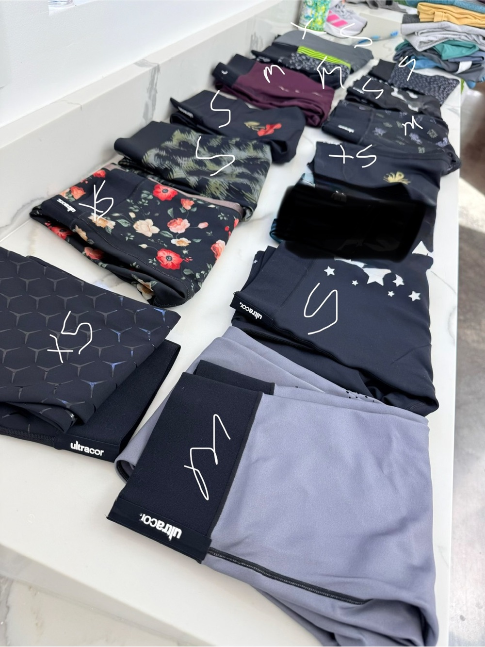 ultracor (13) bundle Black, Gray and Floral leggings Assorted Styles or 25 each